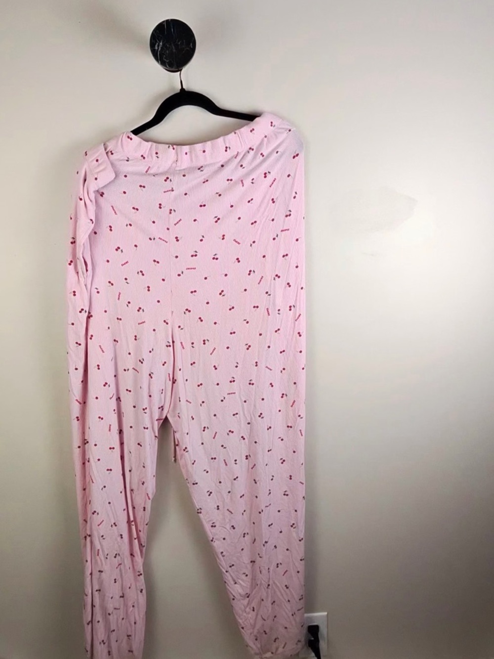 SKIMS Pink Cherry-Print Ribbed Lounge Pants 4X
